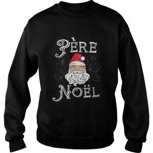 Beautiful Pere Noel Santa Claus French Retro Holiday Aesthetic Sweatshirt
